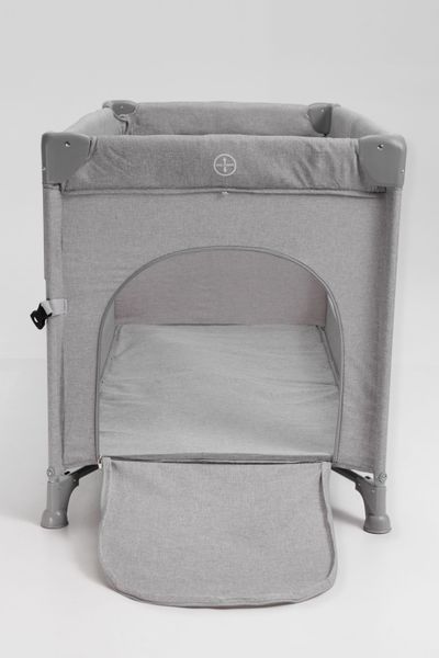 Ліжко-манеж дитяче з другим ярусом VELANO Tino, light grey 46159 фото