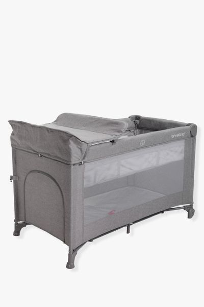 Ліжко-манеж дитяче з другим ярусом VELANO Tino, light grey 46159 фото