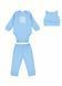 Комплект ясельный KT-25-1 (боди, штаны, шапка) р. 74 голубой 71372 фото 2