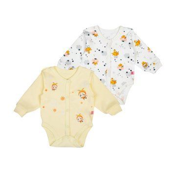 Боди детское для девочки Gabbi BD-24-14 (комплект 2шт) демисезонное р. 56 желтый/набивной 67871 фото