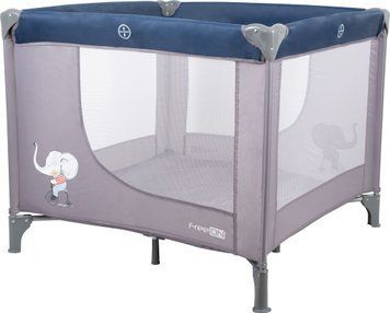 Манеж для дитини FreeON Square Elephant, grey - blue 40413 фото