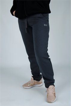 Подростковые брюки джоггеры однотонные GBI TEENS BRTM-25-5 для девочки р.152 серый темный 73085 фото