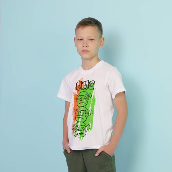 Футболка подростковая для мальчика GBI TEENS FT-23-6 лето короткий рукав р.164 белый 57392 фото