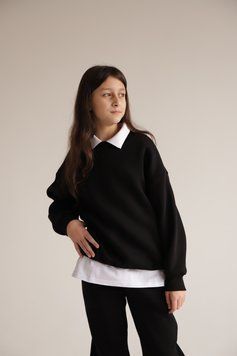 Свитшот подростковый GBI TEENS SVT-25-1 унисекс р.146 черный 73142 фото