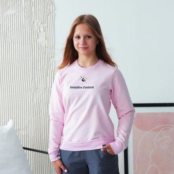 Свитшот подростковый для девушки "Sensitive" GBI TEENS демисезонный р.152 розовый 59953 фото