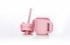 Силіконова чашка дитяча FreeOn з ручками і соломинкою, pink 46361 фото 3