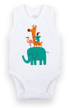 Боди детское для мальчика "Диноленд" Gabbi BD-21-4-2 лето р. 92 белый 26692 фото