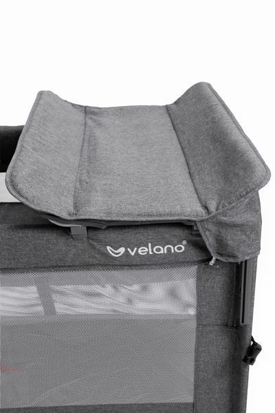 Ліжко-манеж дитяче з другим ярусом VELANO Tino, dark grey 46160 фото