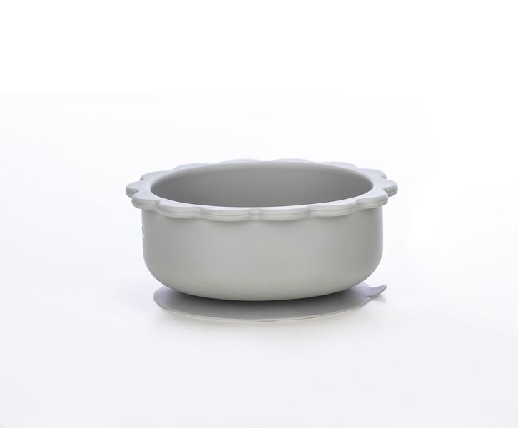 Силіконова миска дитяча FreeOn Bear, grey 46323 фото