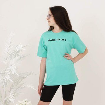 Футболка подростковая *Game to life* GBI TEENS летняя р.146 ментоловый 59067 фото