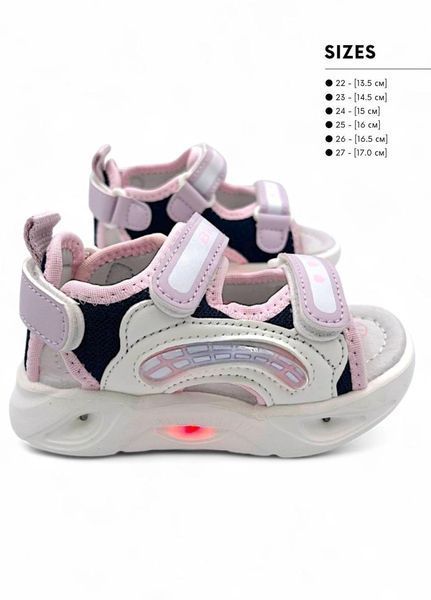 Дитячі босоніжки для дівчинки Tom.m LED 24р 25р MV-2041s фото