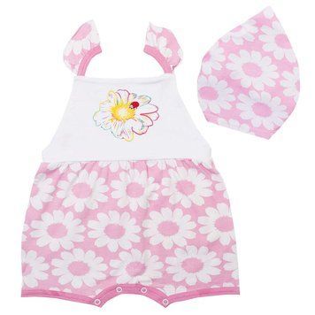 Песочник детский с ободком-косынкой для девочки "Ромашка" Gabbi PS-19-20-2 лето р. 74 розовый 10226 фото