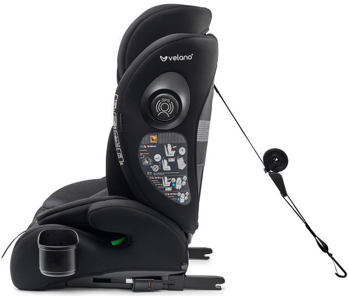 Автокрісло VELANO Flexo i-Size 76&ndash;150 см, ISOFIX + Top Tether/ремінь, black sf59726 фото