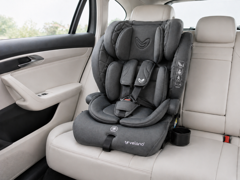 Автокрісло VELANO Flexo i-Size 76&ndash;150 см, ISOFIX + Top Tether/ремінь, grey sf59727 фото