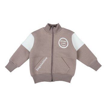 Кофта дитяча для хлопчика Gabbi KFD-24-2 тринитка начіс зима р. 92 мокко/молочний 68626 фото