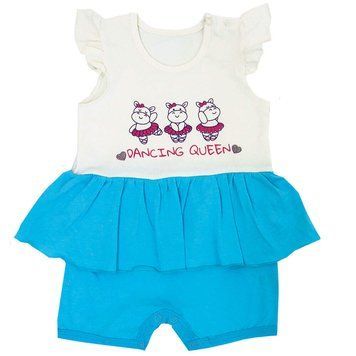 Песочник детский для девочки "Тропики" Gabbi PS-19-14-2 лето р. 86 бирюзовый 12369 фото