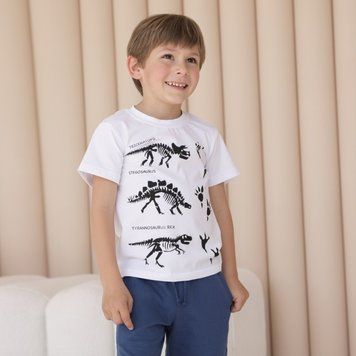 Футболка дитяча для хлопчика Gabbi FT-24-11 з коротким рукавом літо р.104 білий 65705 фото