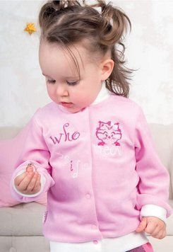 Кофточка детская для девочки "Мяу" Gabbi велюр демисезонная р. 80 желтый 5114 фото