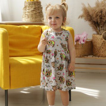 Сарафан дитячий для дівчинки Gabbi SR-22-1 літо р. 98 набивний блакитний 34614 фото