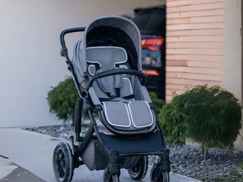 Подкладка для коляски и автокресла FreeON, grey - white sf44347 фото