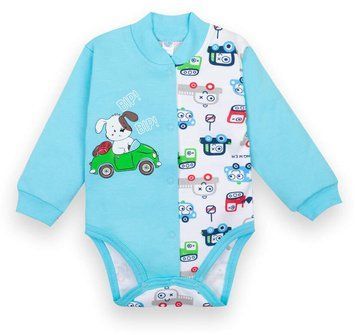 Боди детское для мальчика Gabbi BD-21-1-2 демисезонное р. 68 бирюзовый 27489 фото