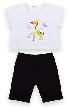 Костюм дитячий для дівчинки "Біг дрім" Gabbi KS-21-7-2 літо р.104 білий/чорний 26302 фото