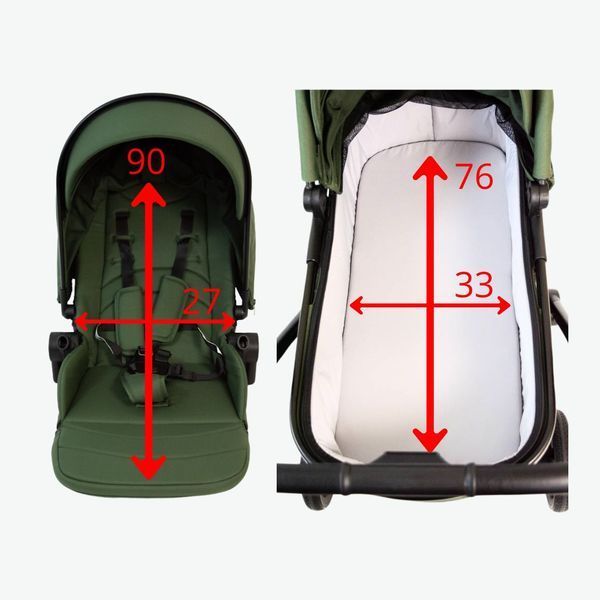Коляска для ребенка универсальная 3 в 1 FreeON Zack, olive sf52099 фото