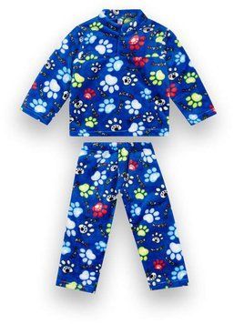 Костюм детский для мальчика для дома и сна Gabbi KS-21-63-1 зимняя велсофт р. 80 лапки 33662 фото